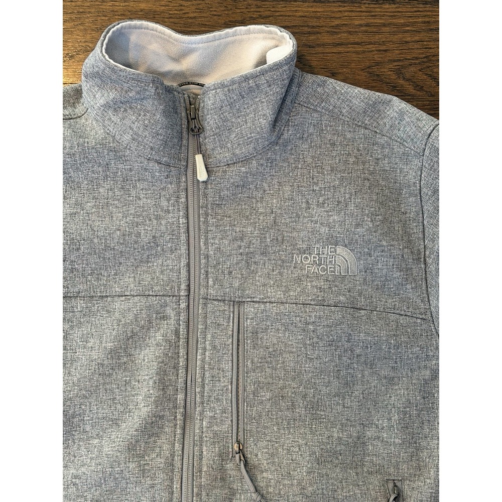 North Face Men Windwall Jacket S/P Gray Black Full Zip Outdoor Small Fall